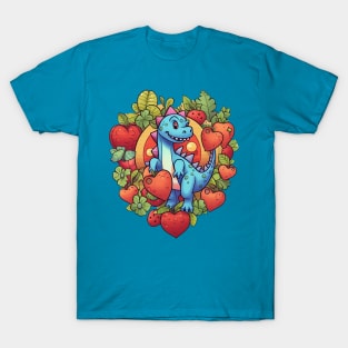 Strawberry Patch Dino T-Shirt